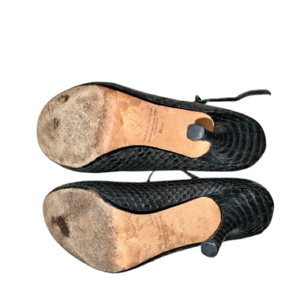Max Studio Elegant Black Snakeskin Pattern Heels - image 8